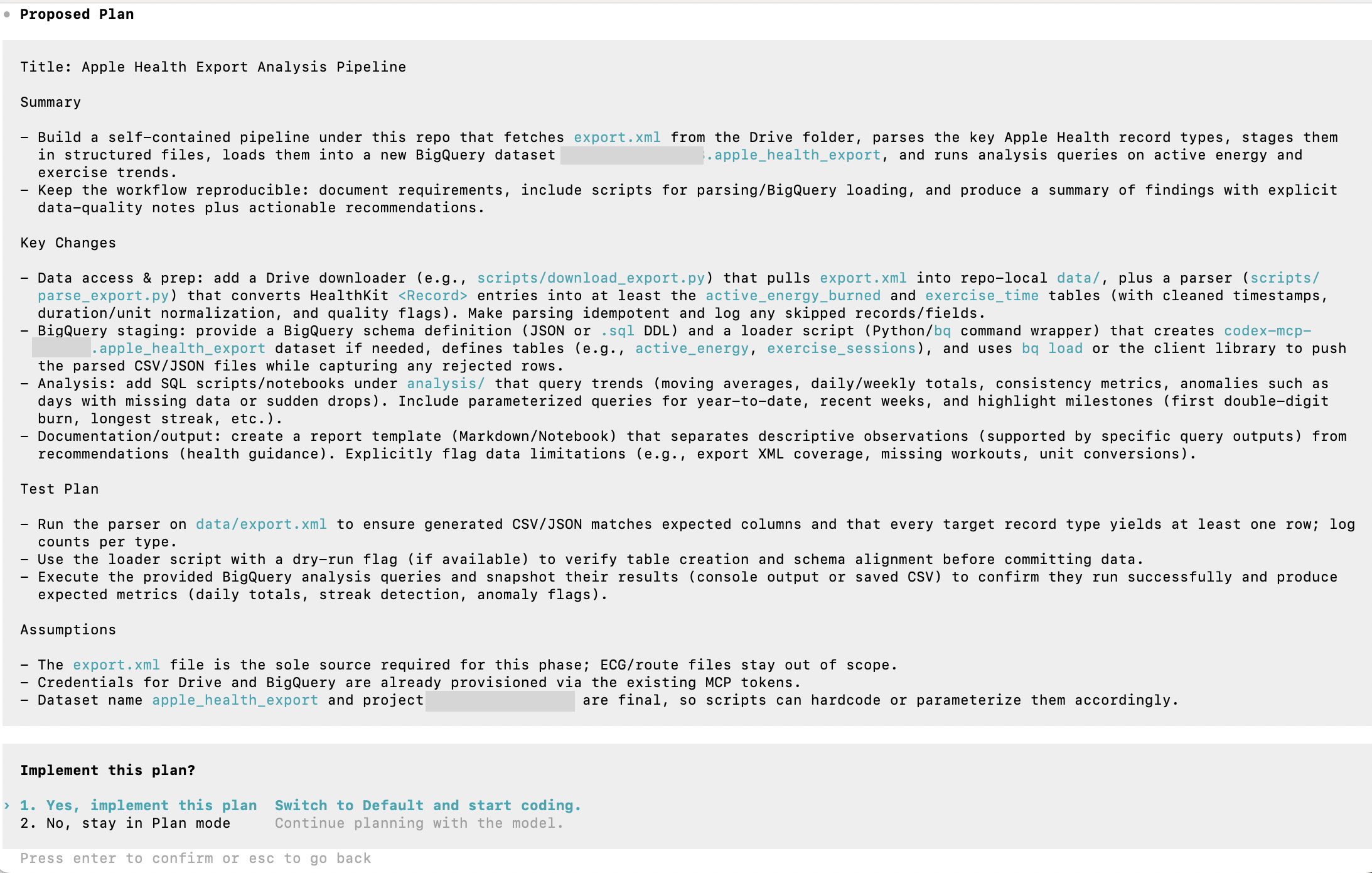 Plan Mode screenshots by the author