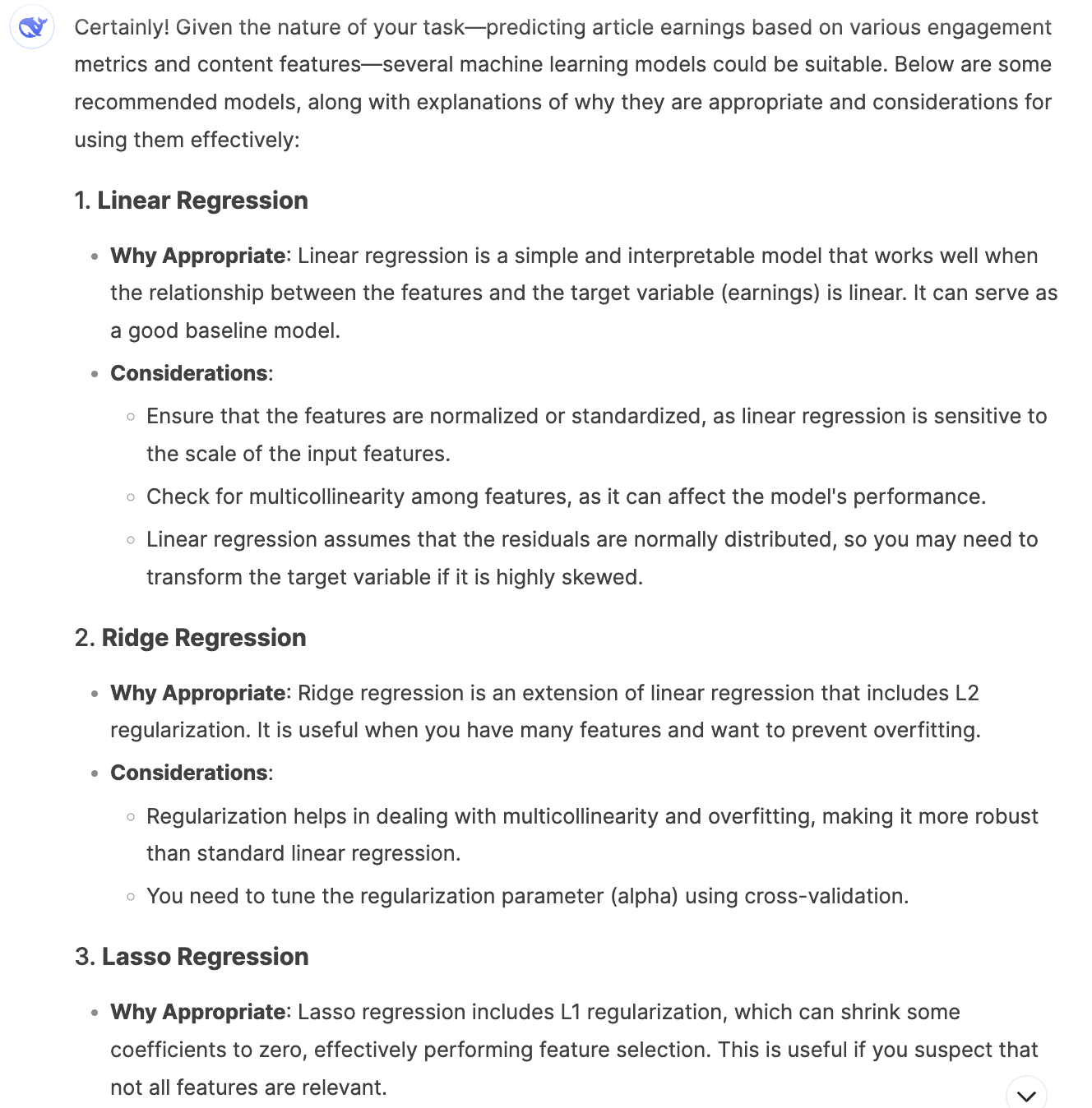 DeepSeek ML Model1