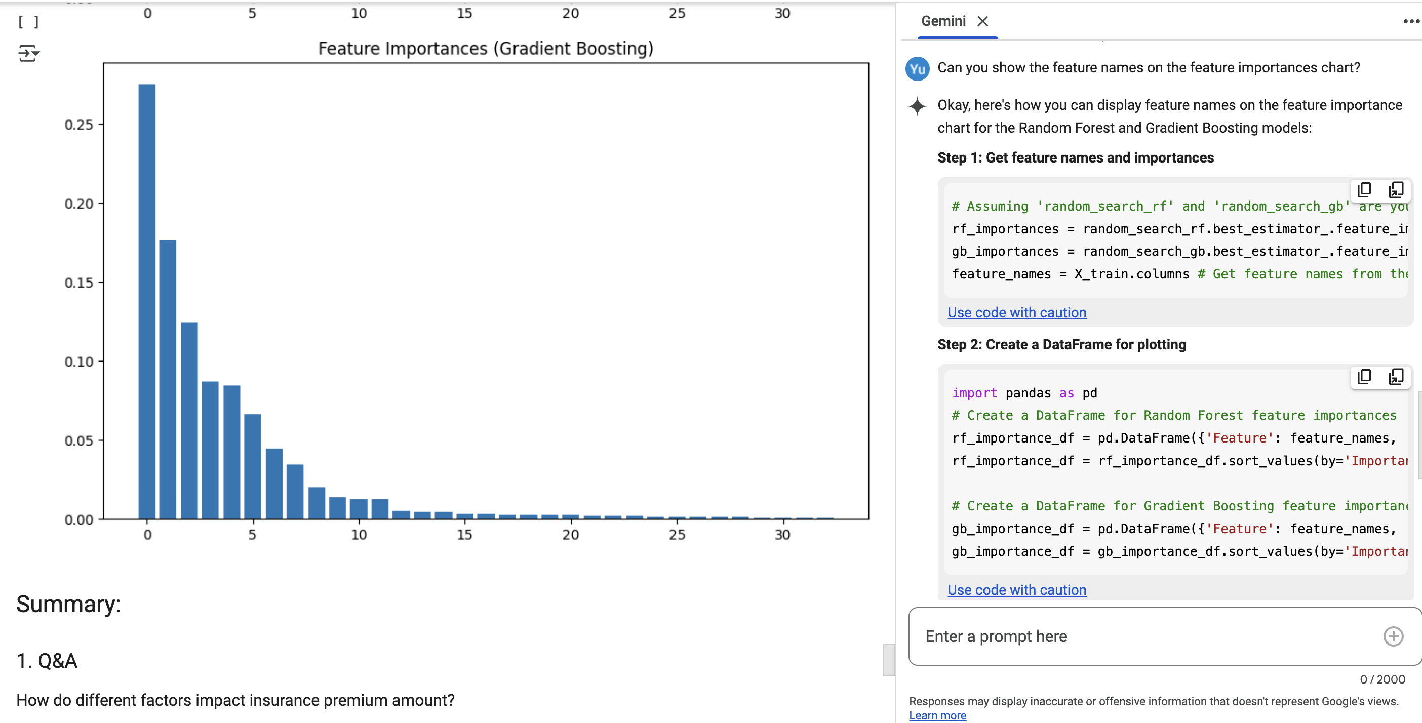 My follow-up on updating the feature importance chart