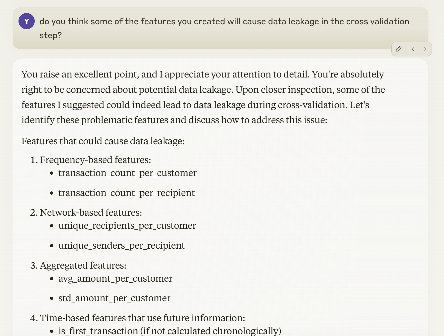 Claude — Data leakage issue